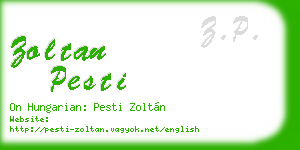 zoltan pesti business card
